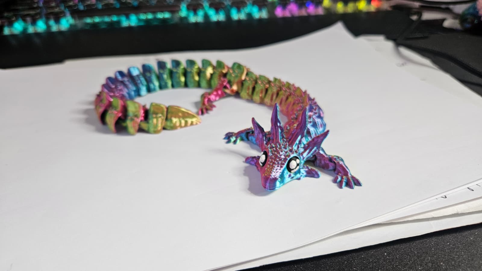 GS3DS Flexi Axolotl Dragon – Articulated Sensory Fidget Creature - Image 2