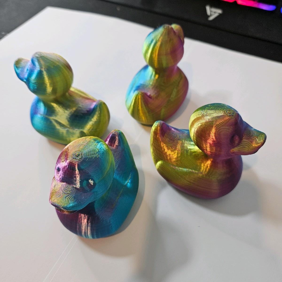 Multicoloured Duck 3D Printed Statue - 8x6x8cm - Great Gift for All Ages Decor Eye Room Ornaments - Image 5