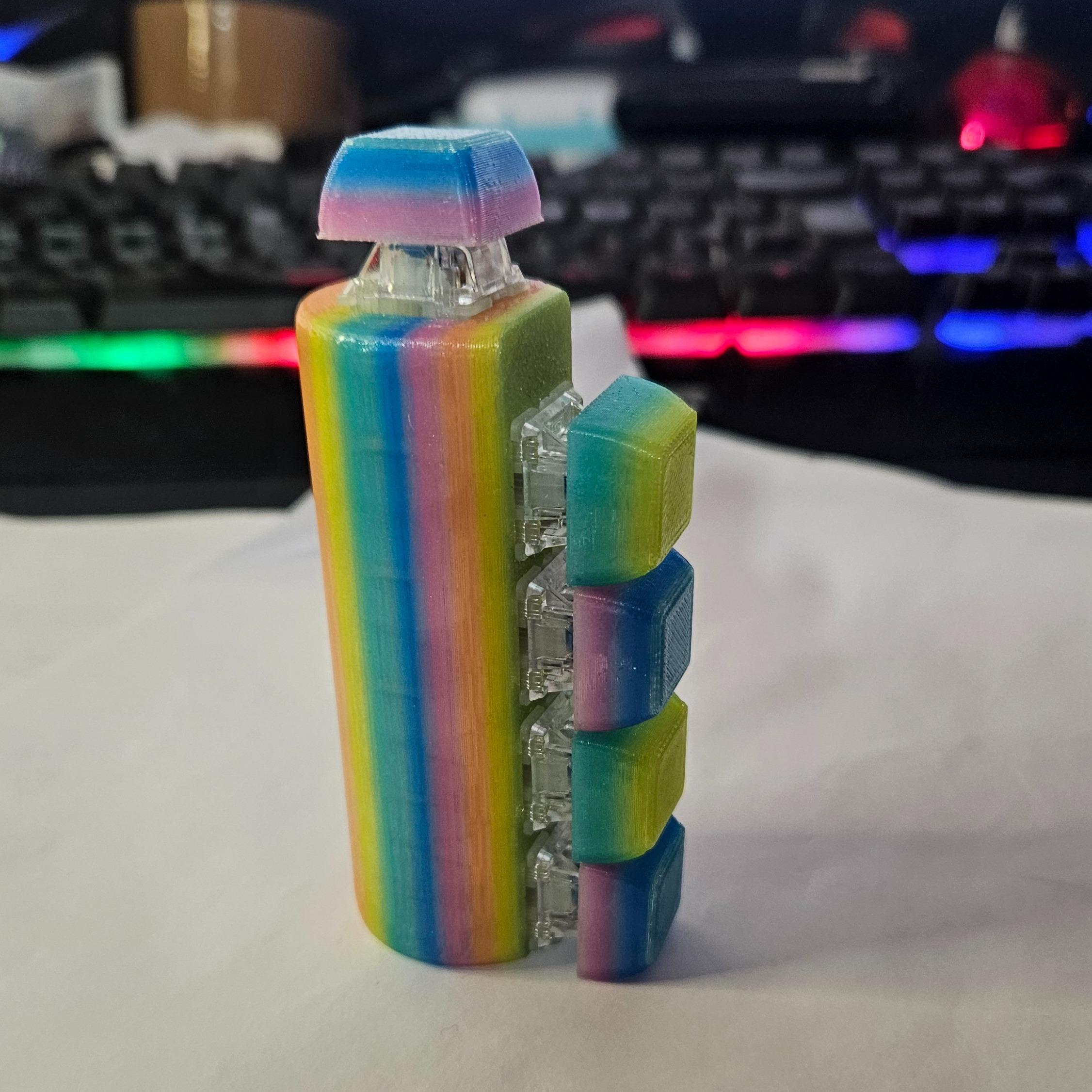GS3Ds Glow in the Dark Palm Popper – Customisable 5-Key Mechanical Fidget Toy with Mechanical Keyboard Switches for Click-Hungry Hands & ADHD Minds - Image 3
